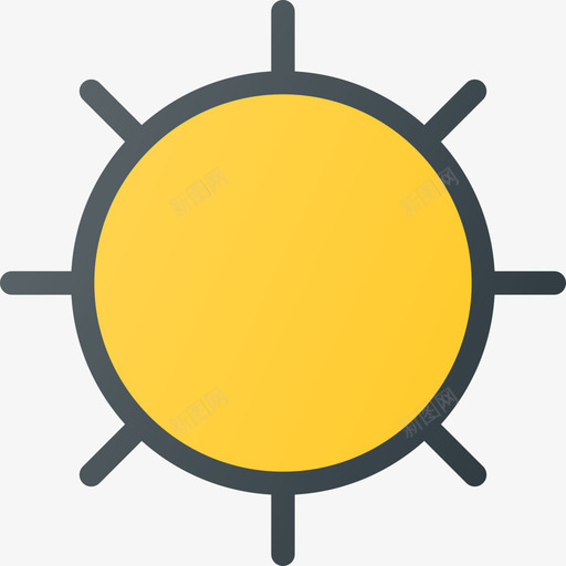 太阳76号天气线性颜色图标svg_新图网 https://ixintu.com 76号天气 太阳 线性颜色