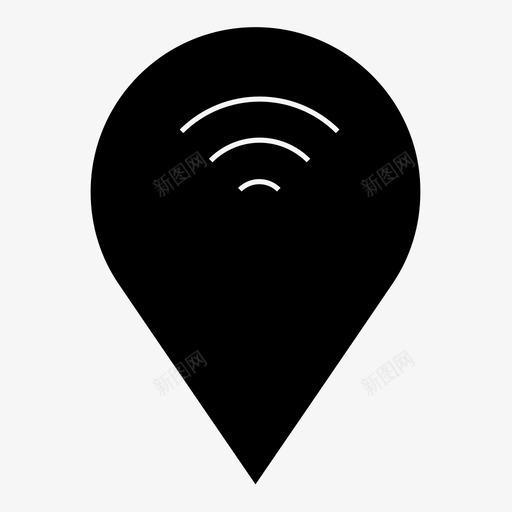 wifi信号连接热点图标svg_新图网 https://ixintu.com pin wifi信号 wifi点 地图 热点 连接