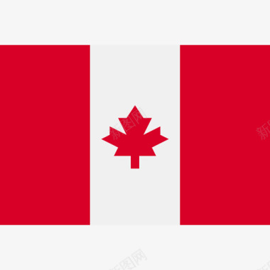 加拿大长方形国家简单旗图标图标