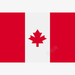 长方形旗加拿大长方形国家简单旗图标高清图片