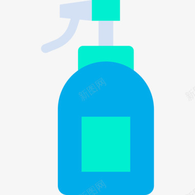 喷雾瓶美容spa3扁平图标图标
