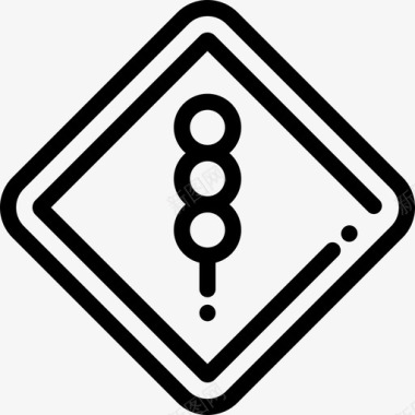 交通灯禁止信号4直线图标图标