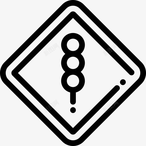 交通灯禁止信号4直线图标svg_新图网 https://ixintu.com 交通灯 直线 禁止信号4