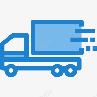 送货车物流17蓝色图标图标