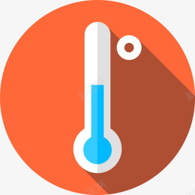 温度照片编辑工具7平面图标图标