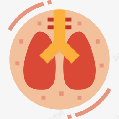 肺医用116扁平图标图标
