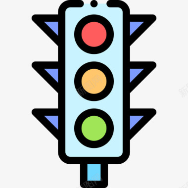 红绿灯导航和地图7线颜色图标图标