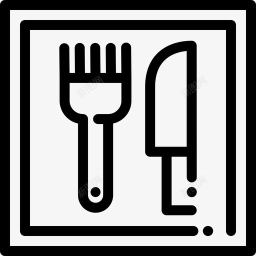 餐厅信号禁止4直线图标svg_新图网 https://ixintu.com 信号禁止4 直线 餐厅