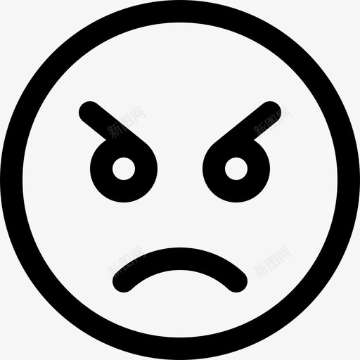 愤怒表情直率图标svg_新图网 https://ixintu.com 愤怒 直率 表情