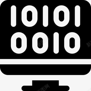 二进制代码互联网安全14填充图标图标
