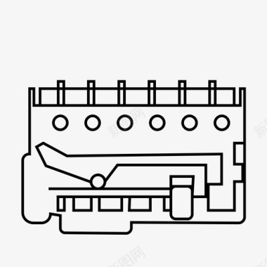 汽车发动机卡车发动机气缸图标图标