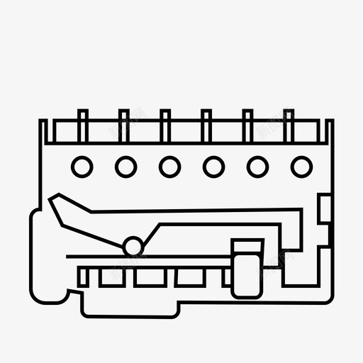 汽车发动机卡车发动机气缸图标svg_新图网 https://ixintu.com 制造 卡车发动机 机器 气缸 汽车发动机