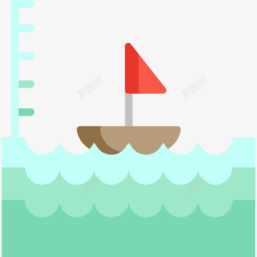 波浪天气74平坦图标svg_新图网 https://ixintu.com 天气74 平坦 波浪
