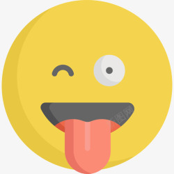 吐舌头的笑脸吐舌头whatsapp笑脸平淡图标高清图片