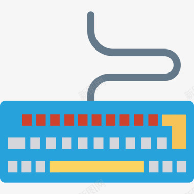 键盘网络和通信扁平图标图标
