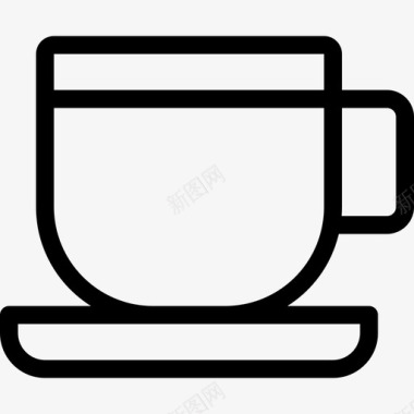 咖啡杯41号厨房线性图标图标
