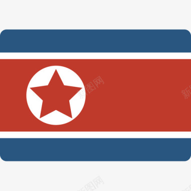 北朝鲜国旗15平坦图标图标