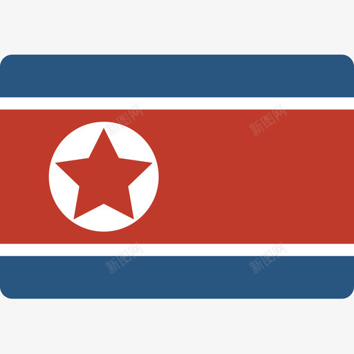 北朝鲜国旗15平坦图标svg_新图网 https://ixintu.com 北朝鲜 国旗15 平坦