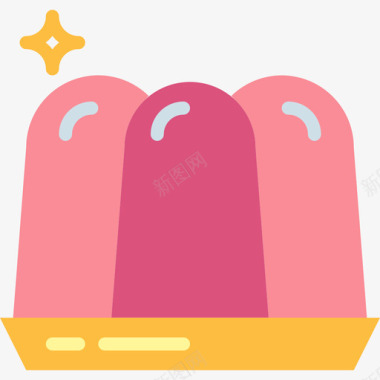 果冻甜点和糖果2扁平图标图标