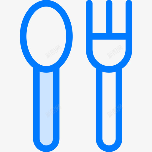 餐具厨房40蓝色图标svg_新图网 https://ixintu.com 厨房40 蓝色 餐具