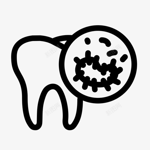 口腔细菌牙科牙医图标svg_新图网 https://ixintu.com 口腔卫生 口腔细菌 牙医 牙科 牙齿 迷你图标集牙科牙医