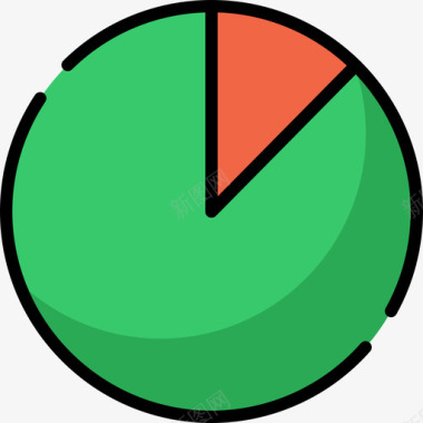 饼图信息图6线性颜色图标图标