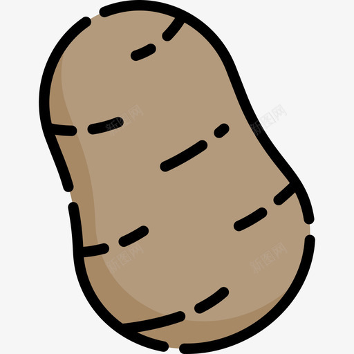 马铃薯食品和饮料10线性颜色图标svg_新图网 https://ixintu.com 线性颜色 食品和饮料10 马铃薯