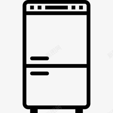 冰箱家用电器6线性图标图标