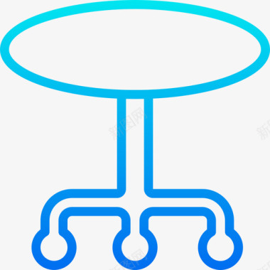 桌子家具和家用10坡度图标图标