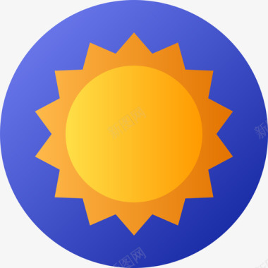 太阳夏季14梯度图标图标