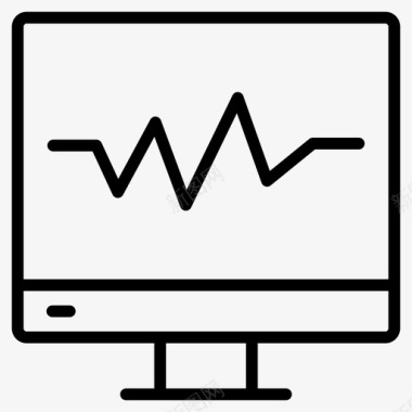 医疗监视器心跳lcd图标图标