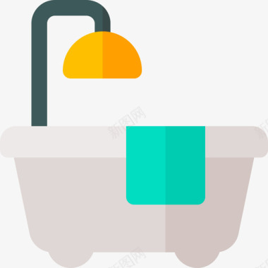 浴缸家用4公寓图标图标