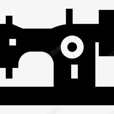 缝纫机复古装饰9填充图标图标