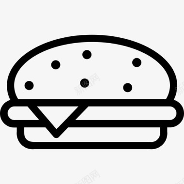汉堡包蛋糕和面包店4直系图标图标