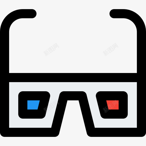 3d眼镜视频19线性颜色图标svg_新图网 https://ixintu.com 3d眼镜 线性颜色 视频19