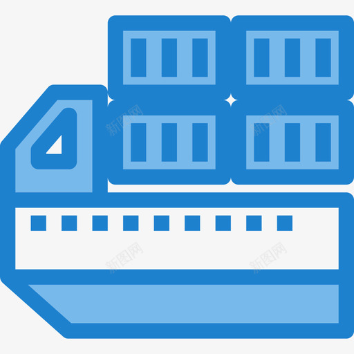 货船后勤17蓝色图标svg_新图网 https://ixintu.com 后勤17 蓝色 货船