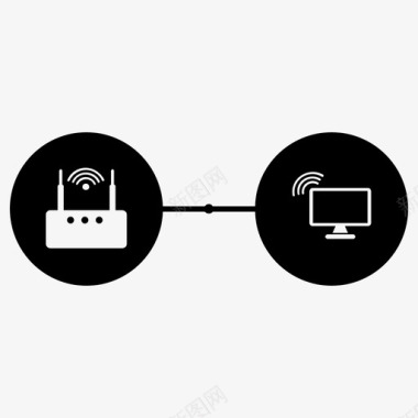 互联网连接信号传输图标图标