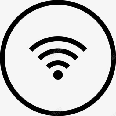 Wifi箭头和用户界面4线性图标图标