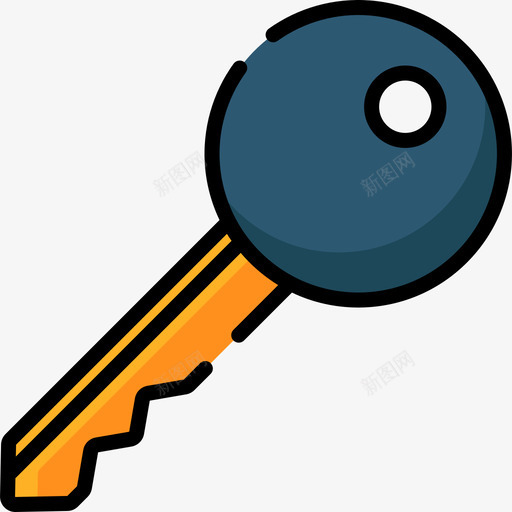 钥匙房地产42线性颜色图标svg_新图网 https://ixintu.com 房地产42 线性颜色 钥匙