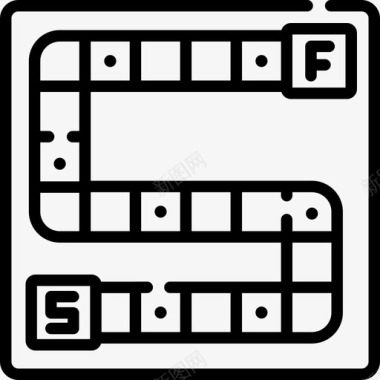 棋盘游戏游戏29线性图标图标