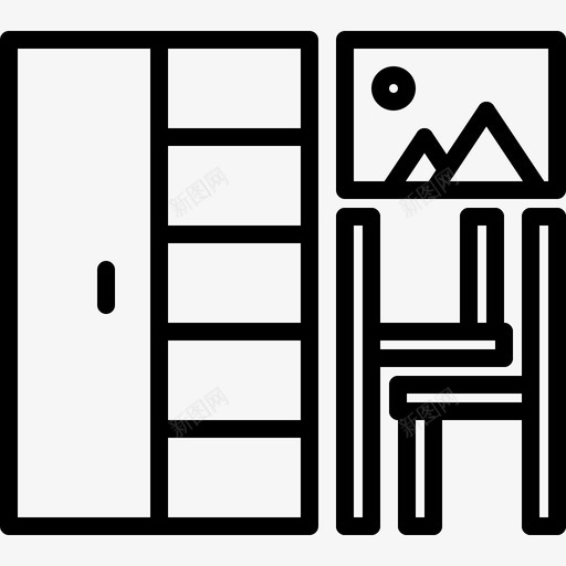 家具真实状态9线性图标svg_新图网 https://ixintu.com 家具 真实状态9 线性