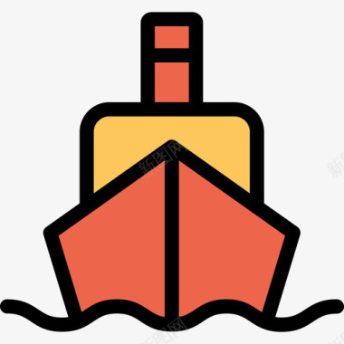 船广告17直线颜色橙色图标图标