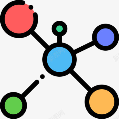 网络技术32线颜色图标图标