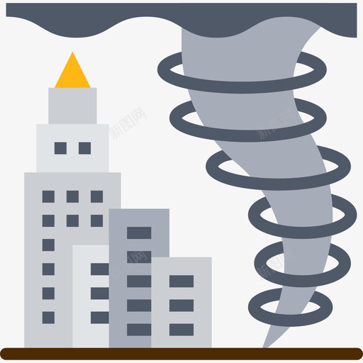 龙卷风129号天气平坦图标svg_新图网 https://ixintu.com 129号天气 平坦 龙卷风