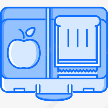 食物学校32蓝色图标图标