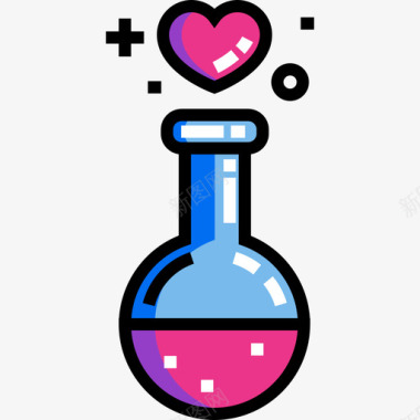 药剂爱情15线性颜色图标图标