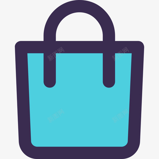 购物袋家居元素5直线颜色蓝色图标svg_新图网 https://ixintu.com 家居元素5 直线颜色蓝色 购物袋