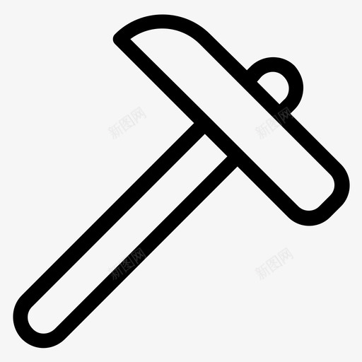 锤子设置打击锤图标svg_新图网 https://ixintu.com 个人防护装备线图标 工具 打击锤 武器 设置 锤子