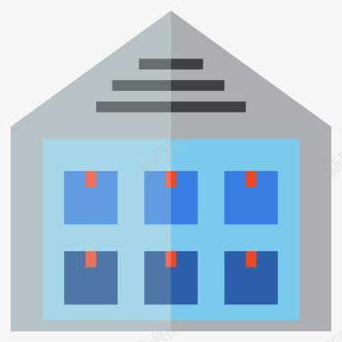仓库物流24扁平图标图标