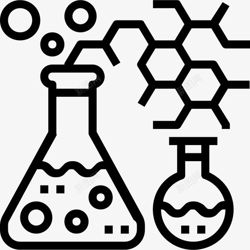 烧瓶37学校线性图标svg_新图网 https://ixintu.com 37学校 烧瓶 线性